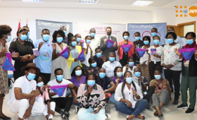 Formandos de Higiene e Gestão Menstrual para replicar pelas províncias em Angola.