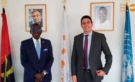 Dr. Mady Biaye, Representante Residente do UNFPA e o Sr. Tsjeard Hoekstra, Embaixador da EKN em Angola, Luanda- Angola.