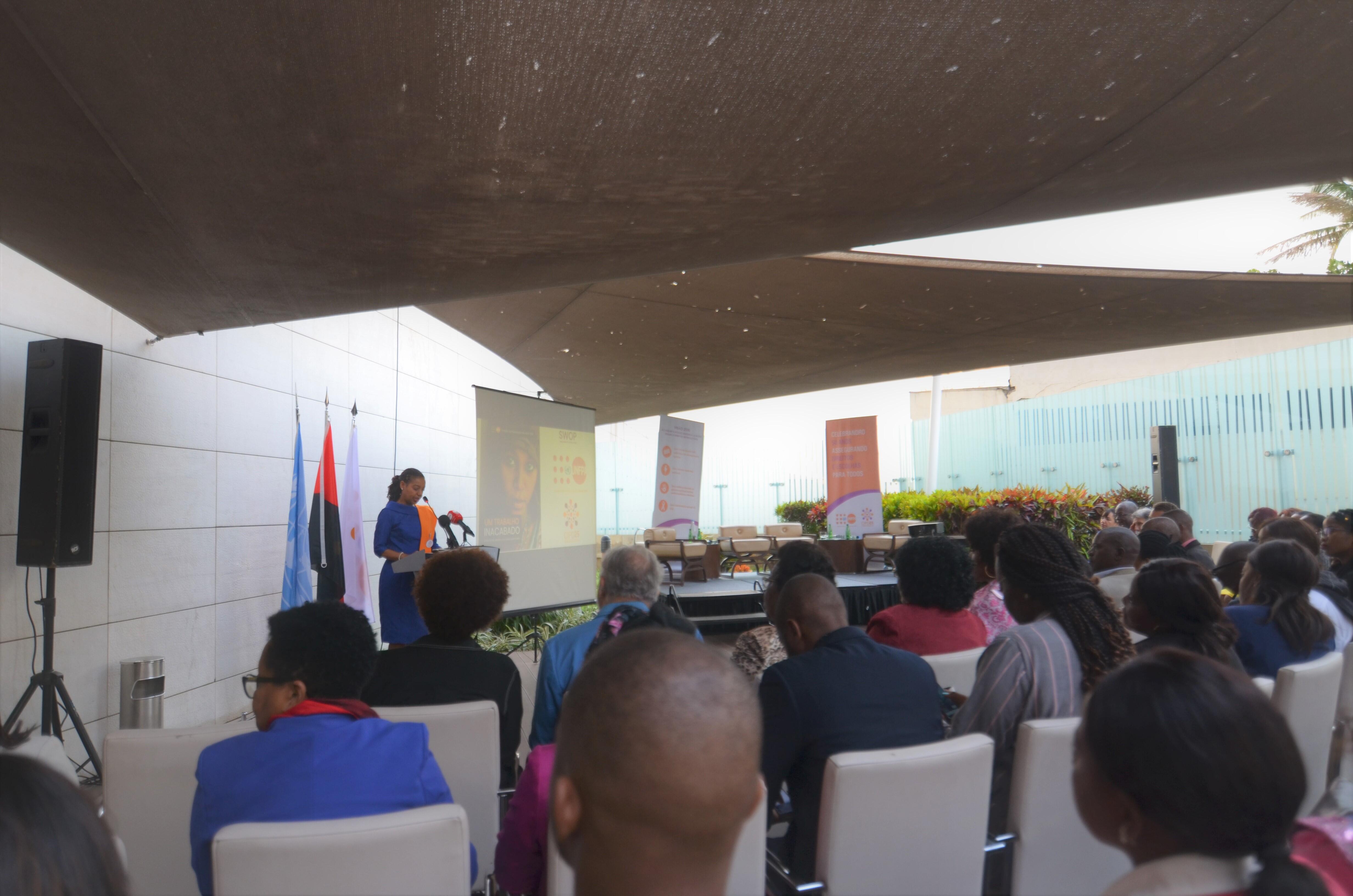 Opening of the event by the UNFPA Representative in Angola, Florbela Fernandes