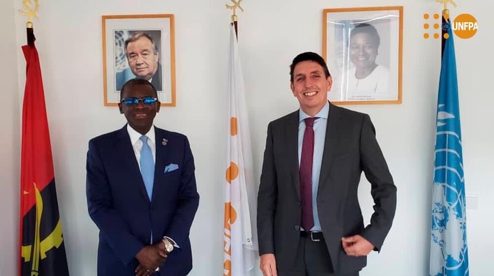 Dr. Mady Biaye, Representante Residente do UNFPA e o Sr. Tsjeard Hoekstra, Embaixador da EKN em Angola, Luanda- Angola.