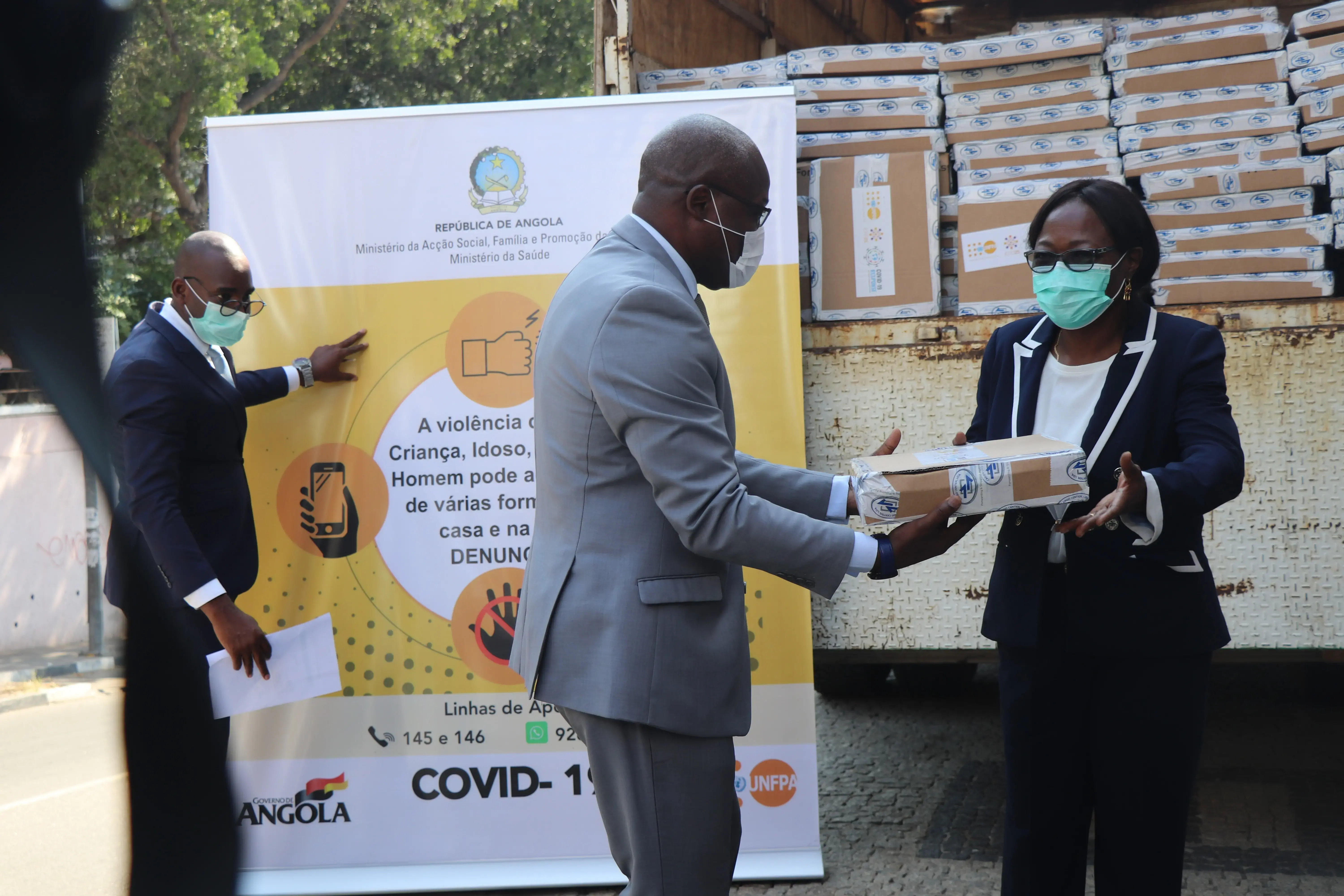 UNFPA apoia MASFAMU com Kits de Higiene e Lançamento da Linha de Apoio à Violência Baseada no  Género