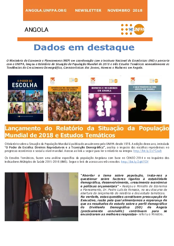 Dados em Destaque_2ª Edição do Newsletter UNFPA 2018